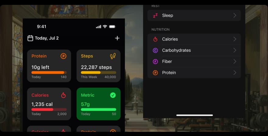 Trackie interface preview